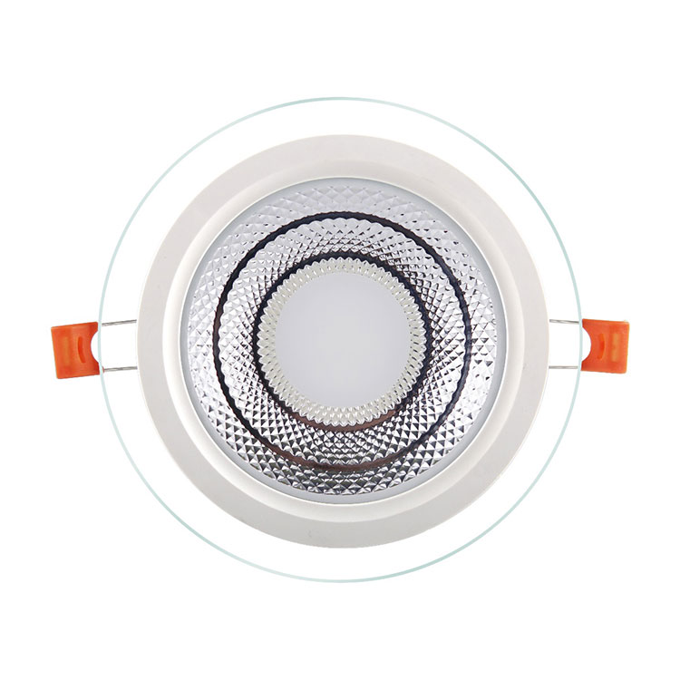 Bingkai Aluminium Kaca Multicolor LED Round Panel Light